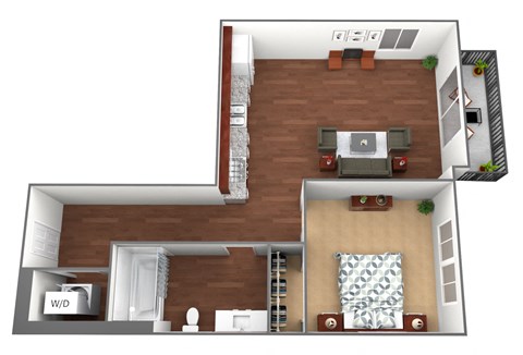 Kingslee Floorplan at Liffey on Snelling, St. Paul, MN